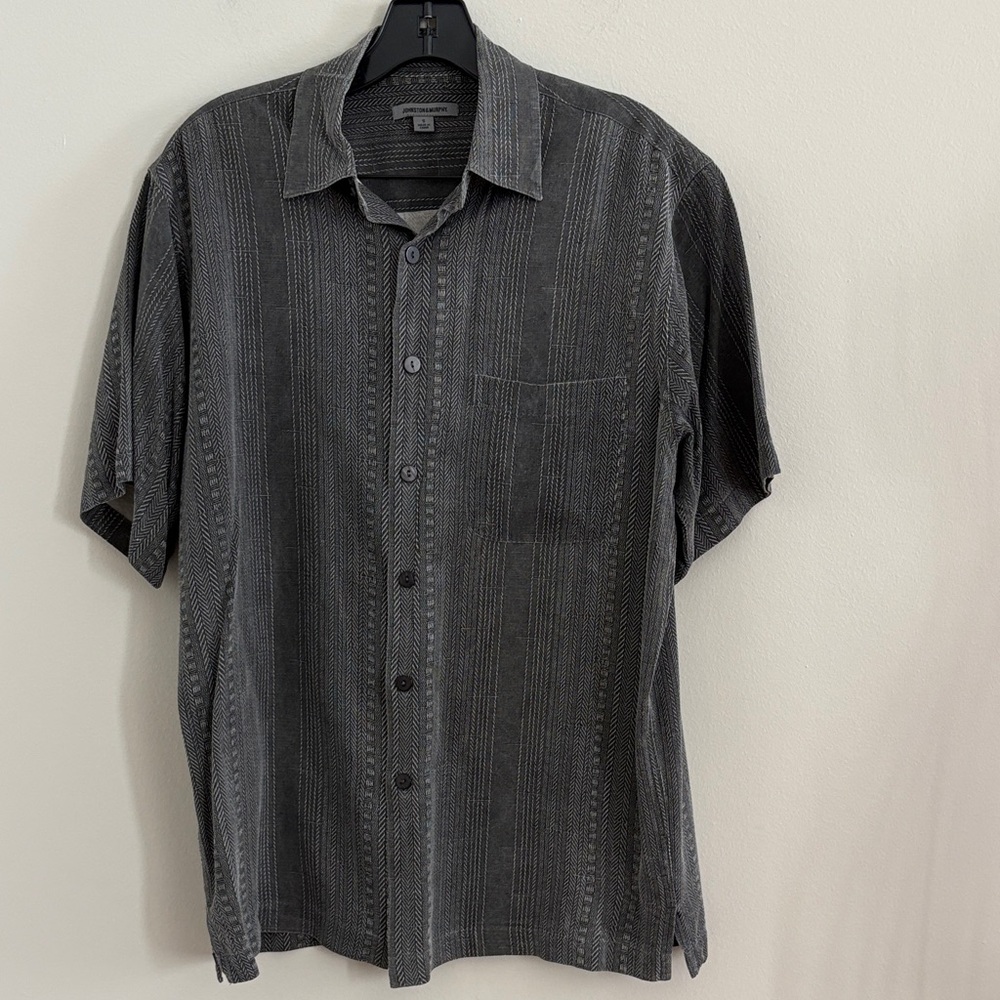 Johnston & Murphy Charcoal Button Down Shirt